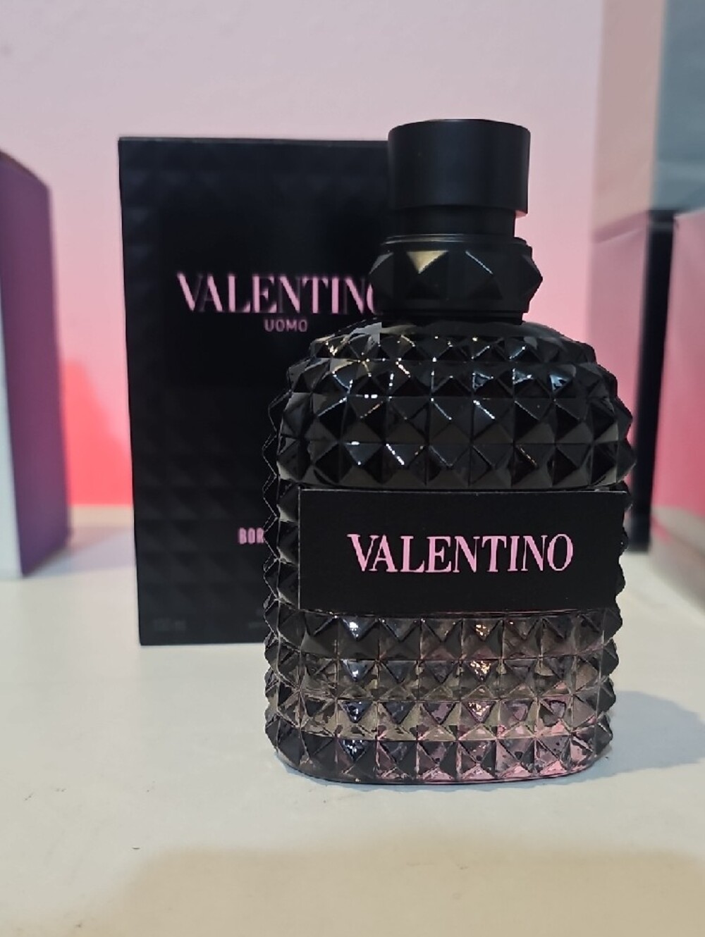 Valentino Uomo Born In Roma Black Box with Pink Logo